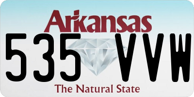 AR license plate 535VVW