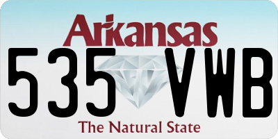 AR license plate 535VWB