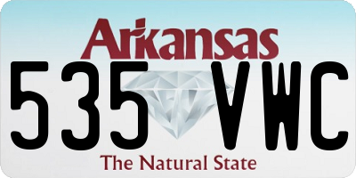AR license plate 535VWC