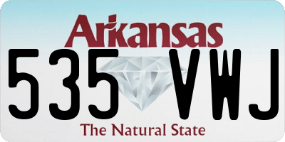 AR license plate 535VWJ
