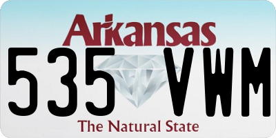AR license plate 535VWM