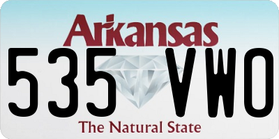 AR license plate 535VWO