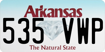 AR license plate 535VWP