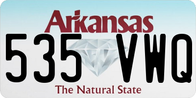 AR license plate 535VWQ