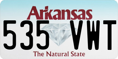 AR license plate 535VWT