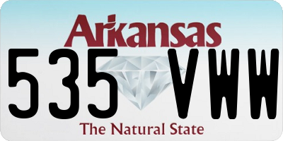 AR license plate 535VWW