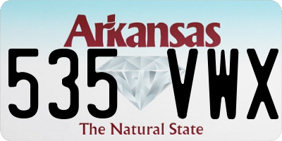 AR license plate 535VWX