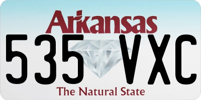 AR license plate 535VXC