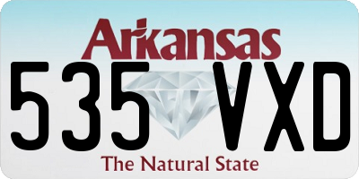 AR license plate 535VXD