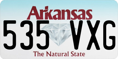 AR license plate 535VXG