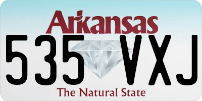 AR license plate 535VXJ