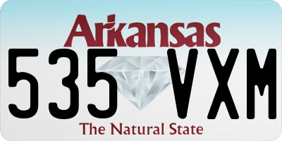 AR license plate 535VXM