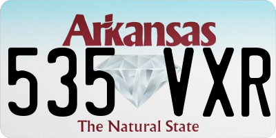 AR license plate 535VXR