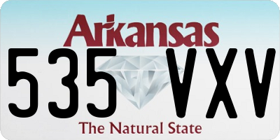 AR license plate 535VXV