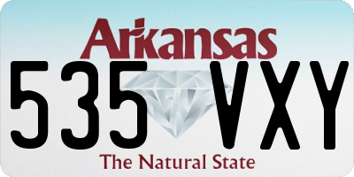 AR license plate 535VXY