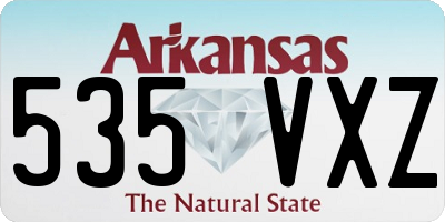 AR license plate 535VXZ