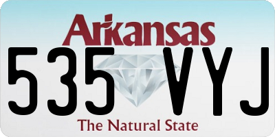 AR license plate 535VYJ