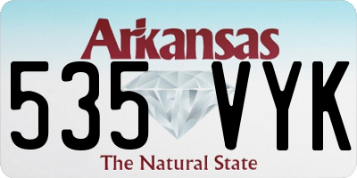 AR license plate 535VYK