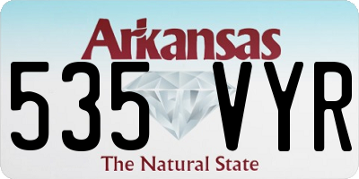 AR license plate 535VYR