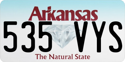 AR license plate 535VYS