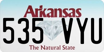 AR license plate 535VYU
