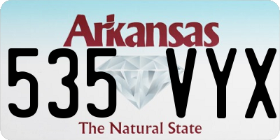 AR license plate 535VYX