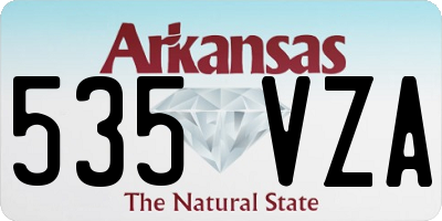 AR license plate 535VZA
