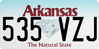 AR license plate 535VZJ