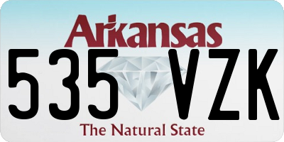 AR license plate 535VZK