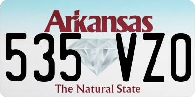 AR license plate 535VZO