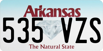 AR license plate 535VZS