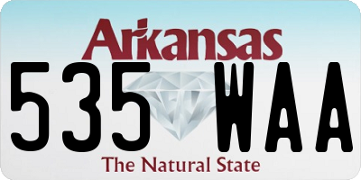 AR license plate 535WAA
