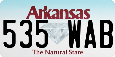 AR license plate 535WAB