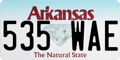 AR license plate 535WAE