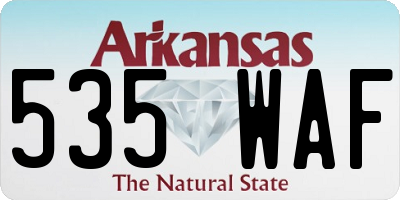 AR license plate 535WAF