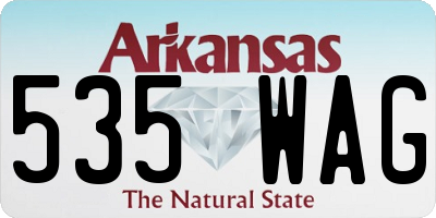 AR license plate 535WAG