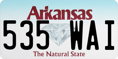 AR license plate 535WAI