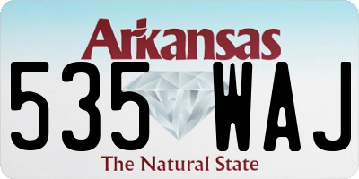 AR license plate 535WAJ