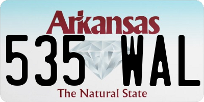 AR license plate 535WAL