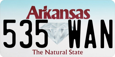 AR license plate 535WAN