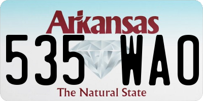 AR license plate 535WAO