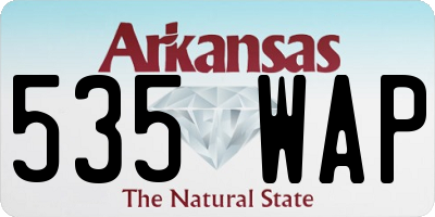 AR license plate 535WAP