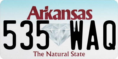 AR license plate 535WAQ