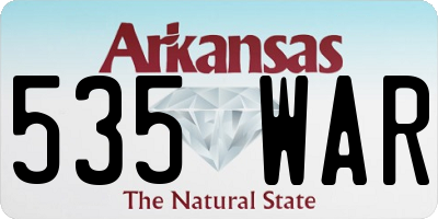 AR license plate 535WAR
