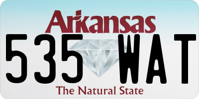 AR license plate 535WAT