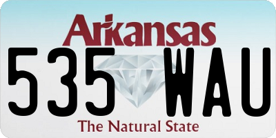 AR license plate 535WAU