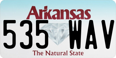 AR license plate 535WAV
