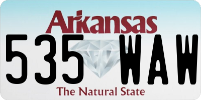 AR license plate 535WAW