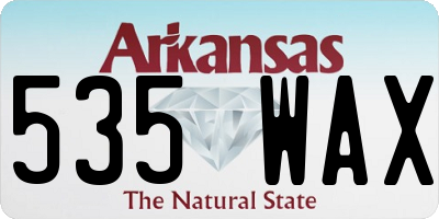 AR license plate 535WAX
