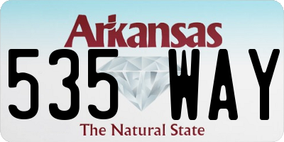 AR license plate 535WAY